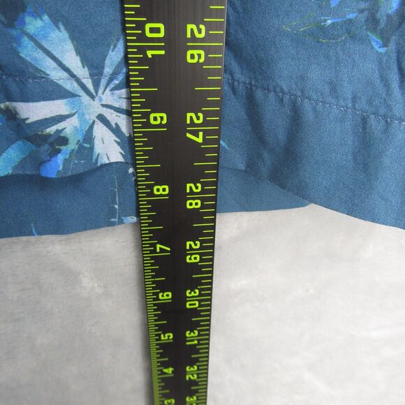 Ted Baker Shirt Short Sleeve Slim Fit Floral Button Down Blue Medium - Picture 9 of 10